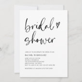 Boho Calligraphy Black QR Code Vrijgezellenfeest Kaart (Voorkant)