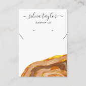 Boho Calligraphy Oorbel Ketting Display Visitekaartje (Voorkant)