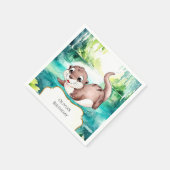 Boho Calm Otter Verjaardag Servet (Hoek)