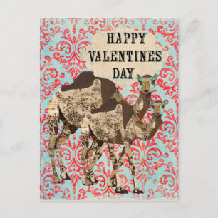  Boho Camels Valentijnsdag Briefkaart