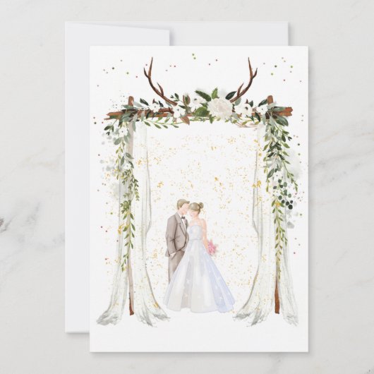 Boho canopy Faire-part de mariage 2025 (Dos)