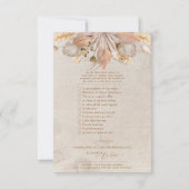 Boho Capture L'Amour Photo I Spy Mariage Menu (Dos)