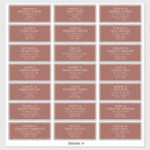 Boho Caramel Rust Maple Guest Adresetiketten Sticker (Vel)