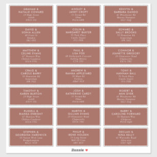 Boho Caramel Rust Maple Guest Adresetiketten Sticker