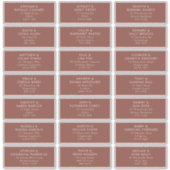 Boho Caramel Rust Maple Guest Adresetiketten Sticker (Voorkant)
