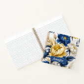 Boho Carnet floral bleu et jaune (Intérieur)