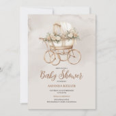Boho Carriage Baby shower Kaart (Voorkant)