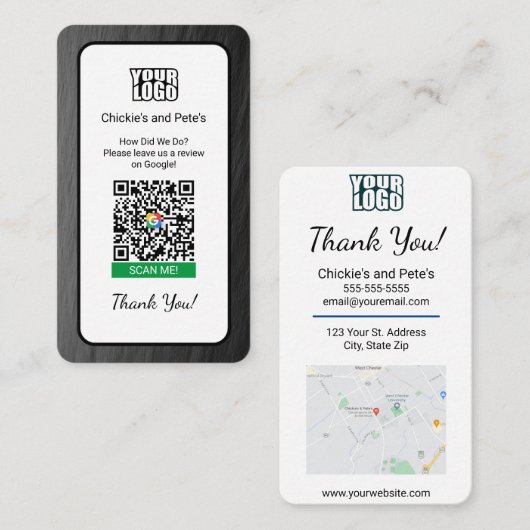 BOHO Carte de visite Google Review (Devant / Derrière)