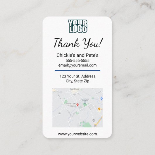 BOHO Carte de visite Google Review avec Google Map (Dos)