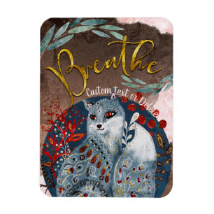 Boho Cat Breathe persoonlijke herinnering Magneet