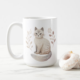 Boho Cat Mok Elegante minimalistische Feline Coffe