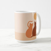 Boho Cats Sunset Desert Koffiemok (Voorkant rechts)