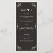 Boho céleste Tarot Stars Menu mariage dîner (Devant)