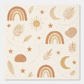 Boho Celestial Arc-en-ciel papier peint - Chaud (Recto)