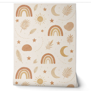 Boho Celestial Arc-en-ciel papier peint - Chaud