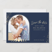 Boho Celestial Arch Foto Bruiloft Save The Date (Voorkant)