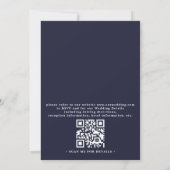Boho Celestial Arch Moon Night QR Code Wedding Kaart (Achterkant)