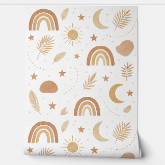 Boho Celestial Babykamer Behang 