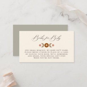 Boho Celestial Book Request Enclosure Card Plaatskaartje