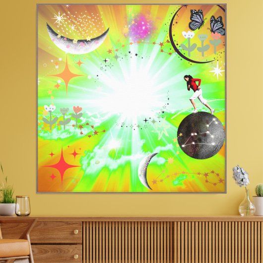 Boho Celestial Canvas Afdruk (Insitu (Woonkamer))