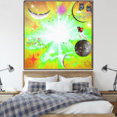 Boho Celestial Canvas Afdruk (Insitu (Slaapkamer))
