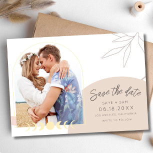 Boho Celestial Photo Wedding Save The Date