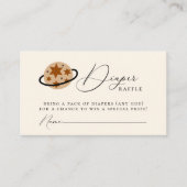 Boho Celestial Planet Diaper Raffle Enclosure Card Plaatskaartje (Voorkant)