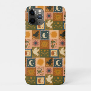 Boho Celestial Retro Zon & Maan iPhone 11 Pro Hoesje