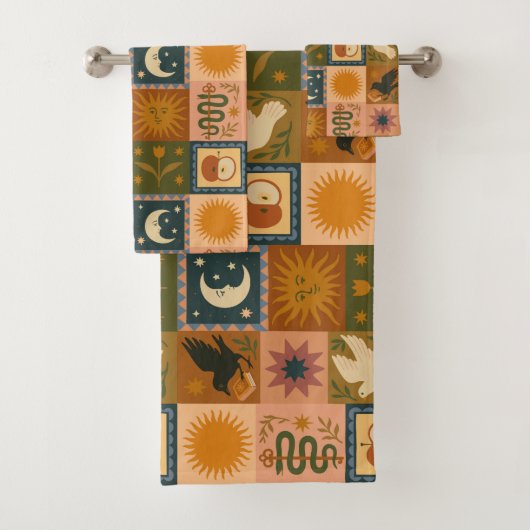 Boho Celestial | Soleil et lune rétro (En situation)