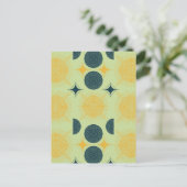 Boho Celestial Sun Moon Mint Briefkaart (Staand voorkant)