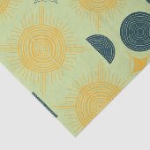 Boho Celestial Sun Moon Mint Tissuepapier (Detail)