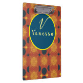 Boho Celestial Sun Moon Monogram Script Klembord (Rechts)