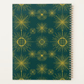 Boho Celestial Sun Stars Gepersonaliseerd Blauwgro Planner (Achterkant)