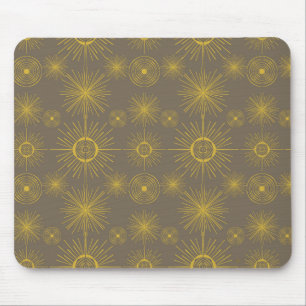 Boho Celestial Sun Stars Gray Pattern Muismat