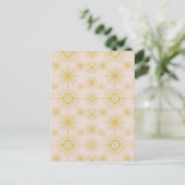 Boho Celestial Sun Stars Ivory Pattern Briefkaart (Staand voorkant)