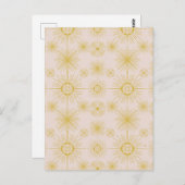 Boho Celestial Sun Stars Ivory Pattern Briefkaart (Voorkant / Achterkant)