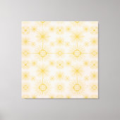 Boho Celestial Sun Stars Ivory Pattern Canvas Afdruk (Voorkant)