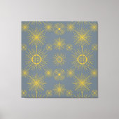 Boho Celestial Sun Stars  Pattern Canvas Afdruk (Voorkant)