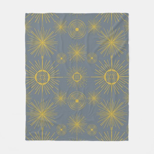 Boho Celestial Sun Stars  Pattern Fleece Deken (Voorkant)