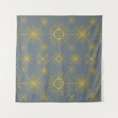 Boho Celestial Sun Stars Pattern Wandkleed (Voorkant (horizontaal))