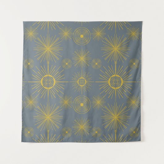 Boho Celestial Sun Stars Pattern Wandkleed (Voorkant)