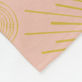 Boho Celestial Sun Stars roze Pattern Fleece Deken (Hoek)