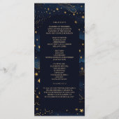 Boho Celestial Wedding Ceremony Programma (Achterkant)