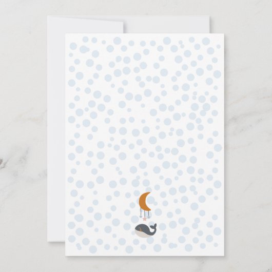 Boho Celestial Whales Star Baby shower Uitnodiging (Achterkant)