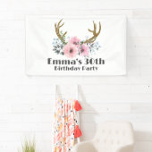 Boho, cerf de bohème, bannière cerf de bois (En situation)