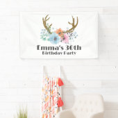 Boho, cerf de bohème, bannière cerf de bois (En situation)
