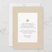 Boho Chamomile Faire-part de graduation photo (Dos)