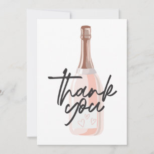 Boho Champagne Bedankkaart