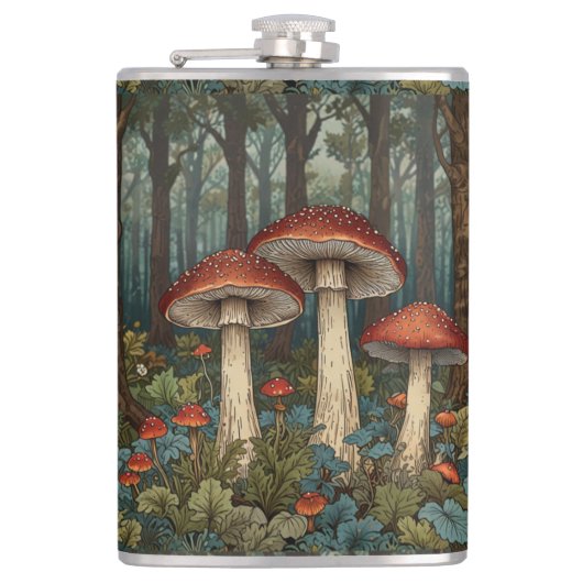 Boho champignons bos heupfles (Voorkant)
