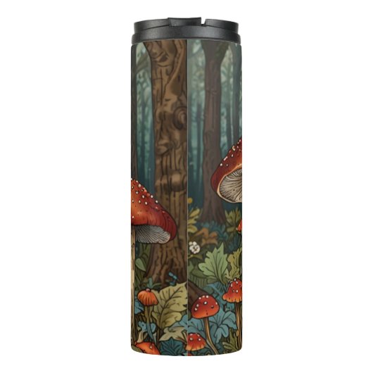 Boho champignons bos thermosbeker (Achterkant)